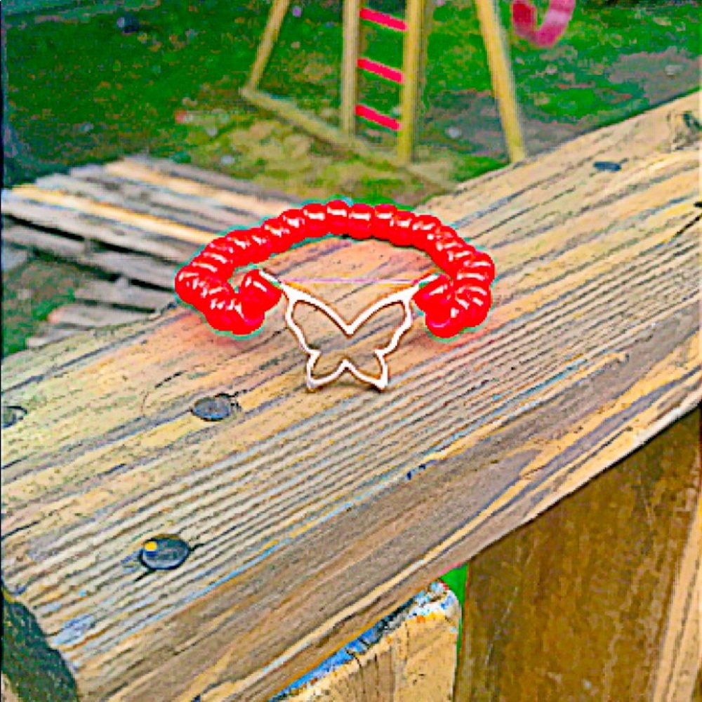 Red butterfly bracelet 1 in stock
